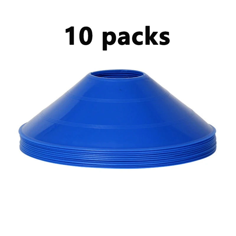 10Pcs Cone Set Football Training Equipment for Kid Pro Disc Cones Agility Exercise Obstacles Avoiding Sport Training Accessories