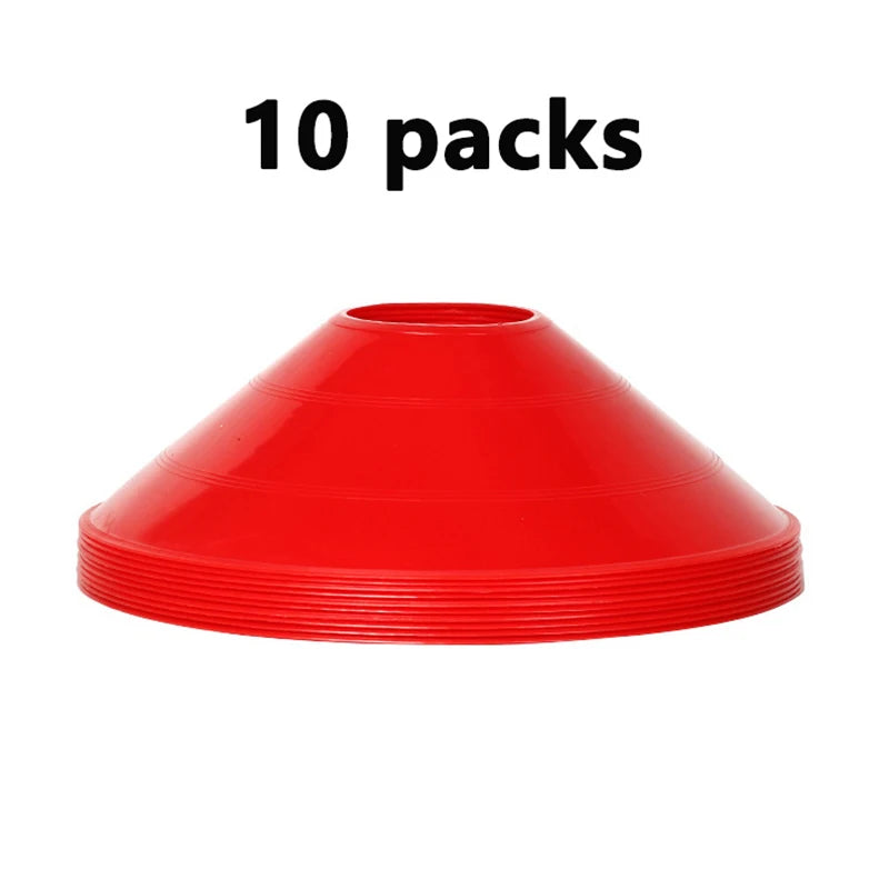 10Pcs Cone Set Football Training Equipment for Kid Pro Disc Cones Agility Exercise Obstacles Avoiding Sport Training Accessories
