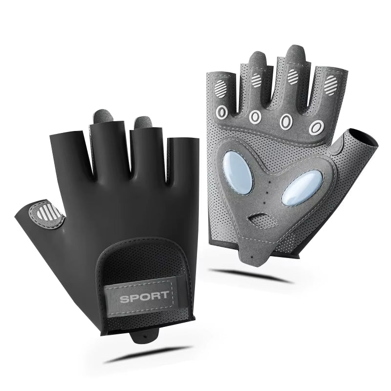 1 Pair Soft Half Fingers Sports Fitness Gloves, Non-Slip and Durable, Suitable for Weightlifting, Strength Training, Fitness