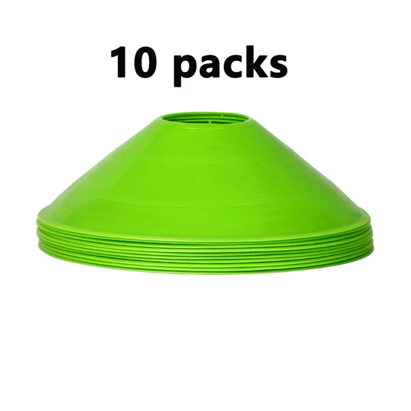 10Pcs Cone Set Football Training Equipment for Kid Pro Disc Cones Agility Exercise Obstacles Avoiding Sport Training Accessories
