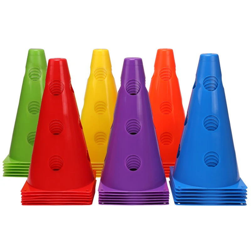 12PCS 18PCS 24PCS 30PCS 36PCS Durable Mark Cones Football Agility Training Sport with Hole