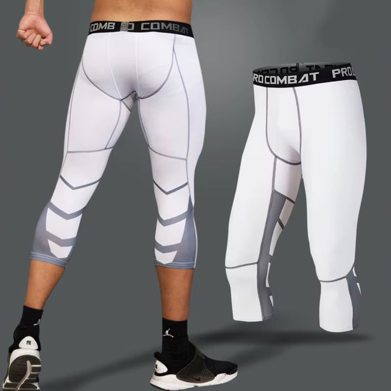 Men'S Compression Pants Cycling Running Basketball Soccer Elasticity Sweatpants Fitness Tights Legging Trousers Rash Guard Gym
