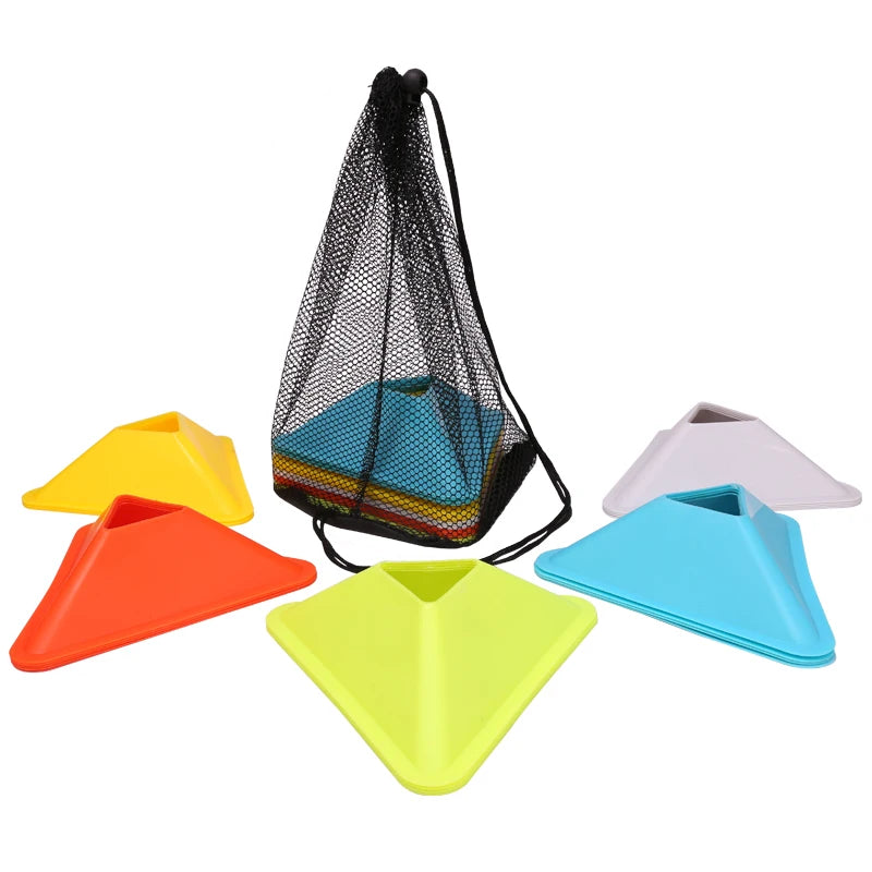 20PCS 40PCS Football Training Disc Triangle Soccer Practice Field Sports Agility Training Cone Portable Equipment for Adult