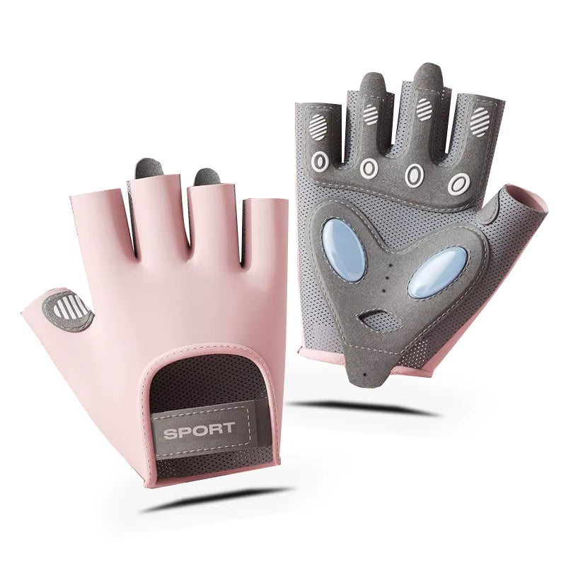 1 Pair Soft Half Fingers Sports Fitness Gloves, Non-Slip and Durable, Suitable for Weightlifting, Strength Training, Fitness