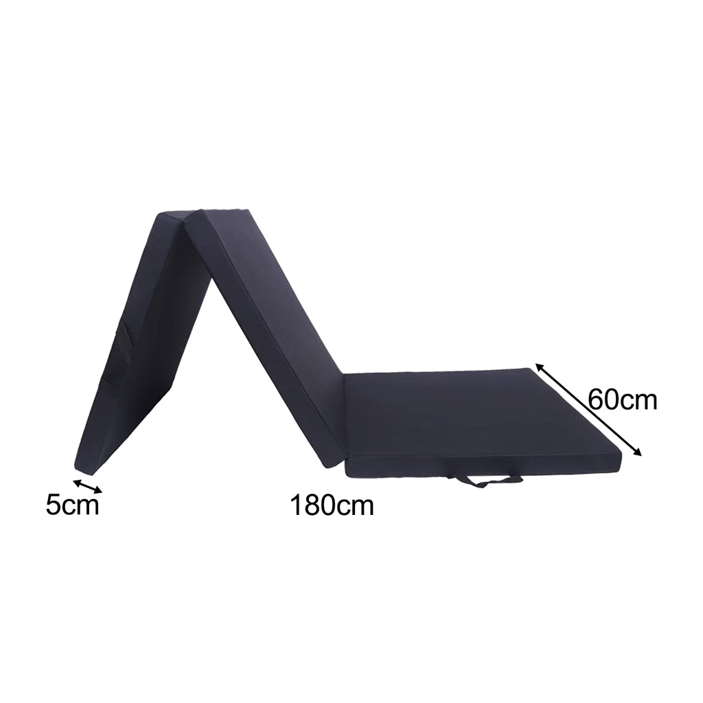 Three Fold Folding Exercise Mat Protective Flooring Home Gym Adult with Carrying Handle for Yoga Outdoor Indoor Tumbling