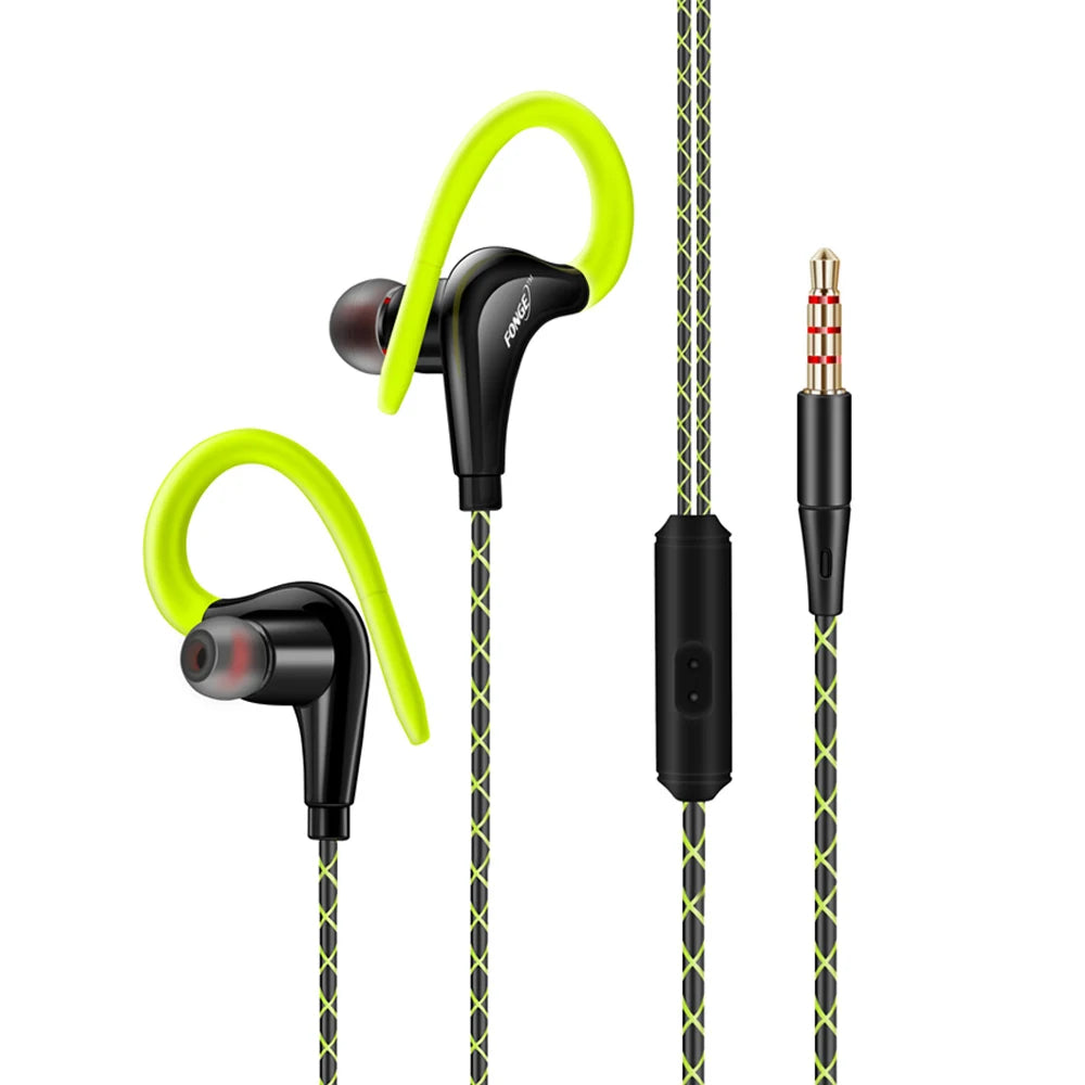 Earphones 3.5Mm Sport Earphone Super Stereo Headsets Sweatproof Running Headset with Mic Ear Hook Headphone for Meizu Headphone