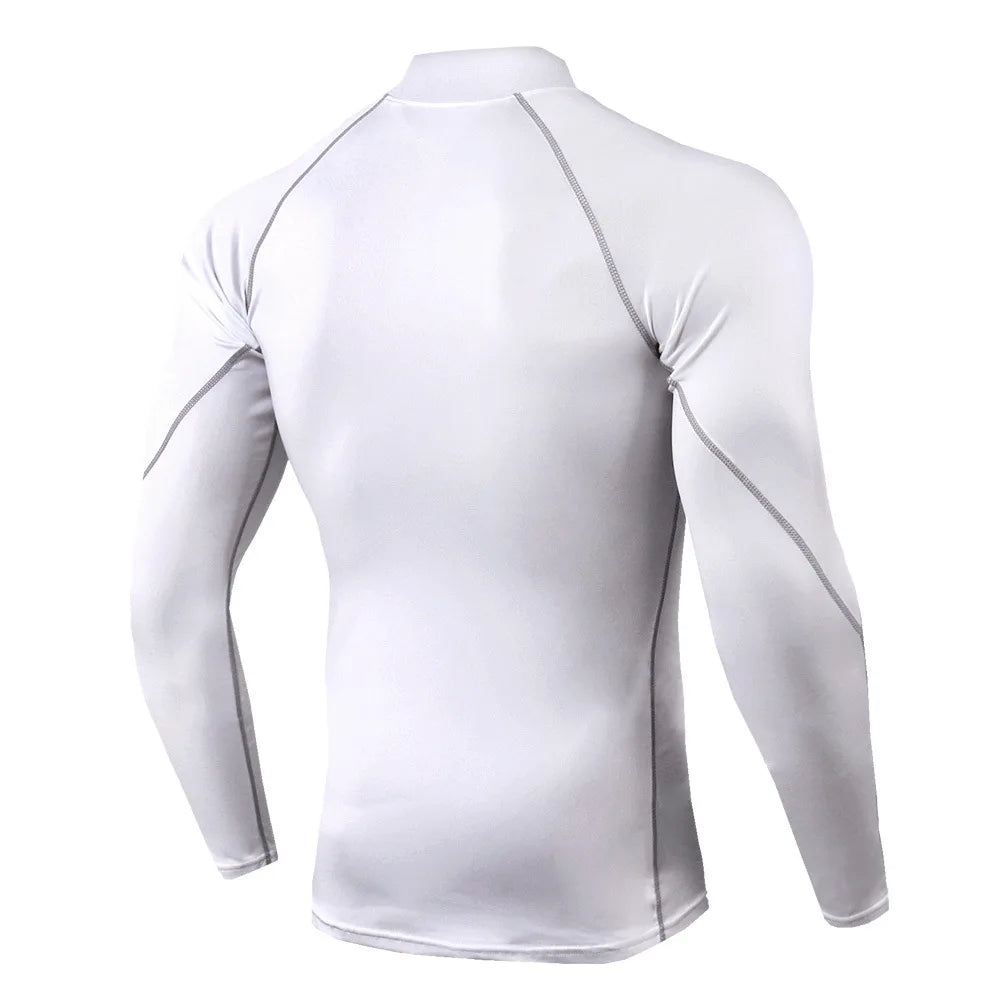 Men Sport T-Shirt Quick Dry Bodybuilding Running Shirt Long Sleeve Compression Top Gym T Shirt Men Fitness Tight Rashgard
