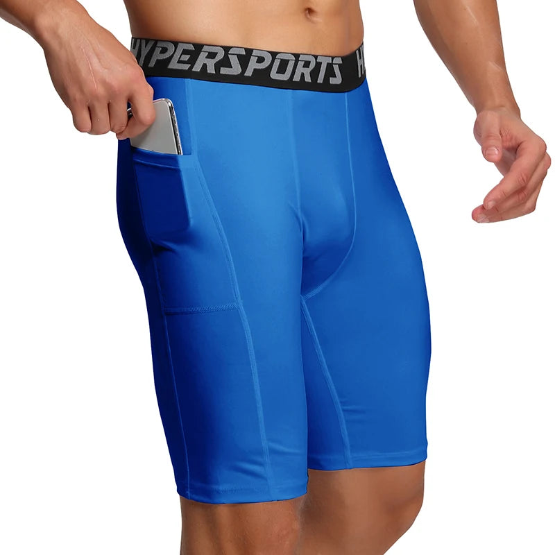 Men Running Short Quick Dry Leggings Mens Compression Tights Gym Fitness Sport Shorts Male Trunks