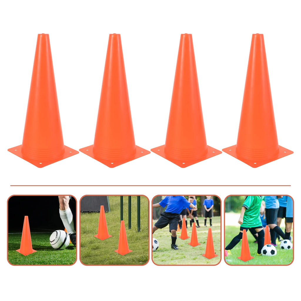 4Pcs Safety Soccer Cones Training Football Cones Plastic Cones Sports Traffic Flag Bucket Basketball Road Obstacle Agility Cones