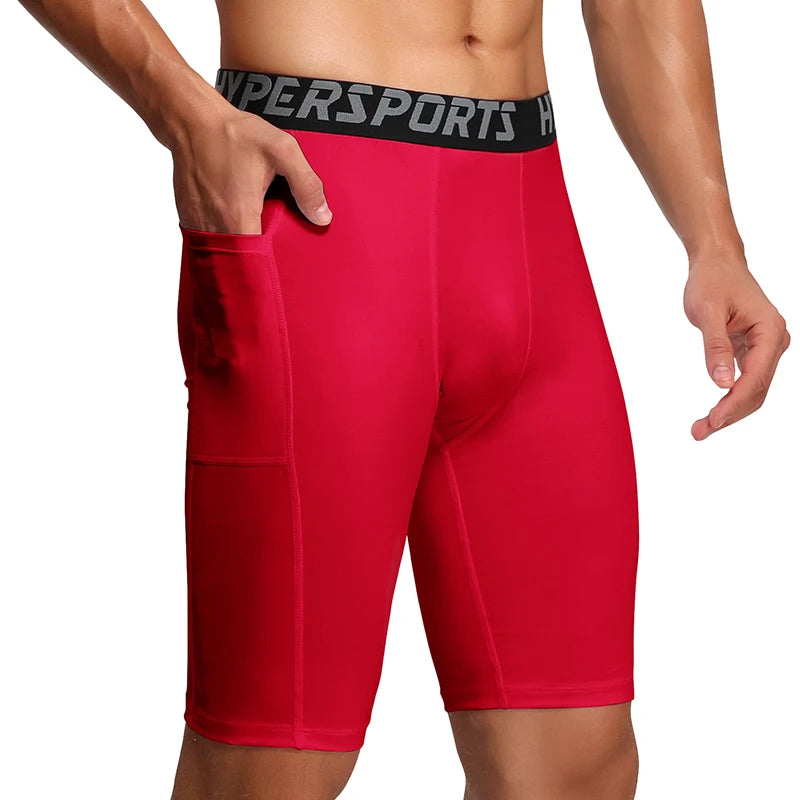 Men Running Short Quick Dry Leggings Mens Compression Tights Gym Fitness Sport Shorts Male Trunks