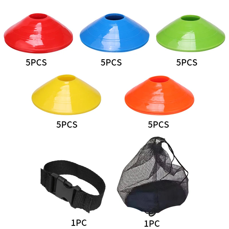 25PCS 50PCS High Quality Bodybuilding Agility Disc Cones Field Marker Football Training Disc Soccer Cones