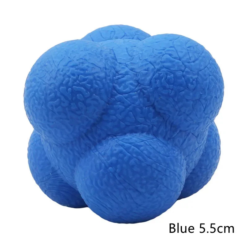 1Pc Hexagonal Reaction Ball Silicone Agility Coordination Reflex Exercise Fitness Training Ball Suitable for Children and Adults