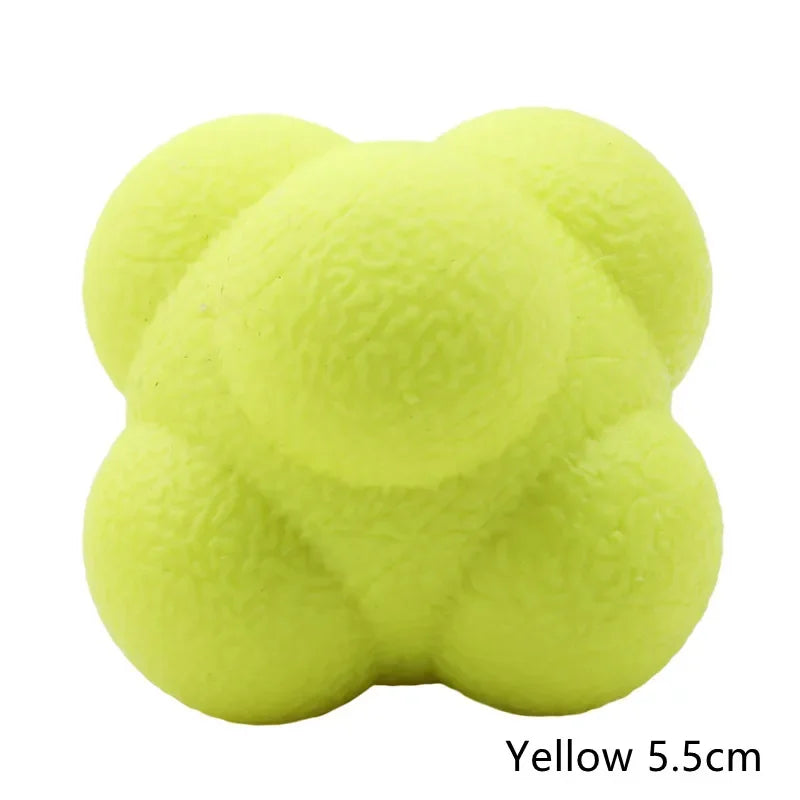 1Pc Hexagonal Reaction Ball Silicone Agility Coordination Reflex Exercise Fitness Training Ball Suitable for Children and Adults