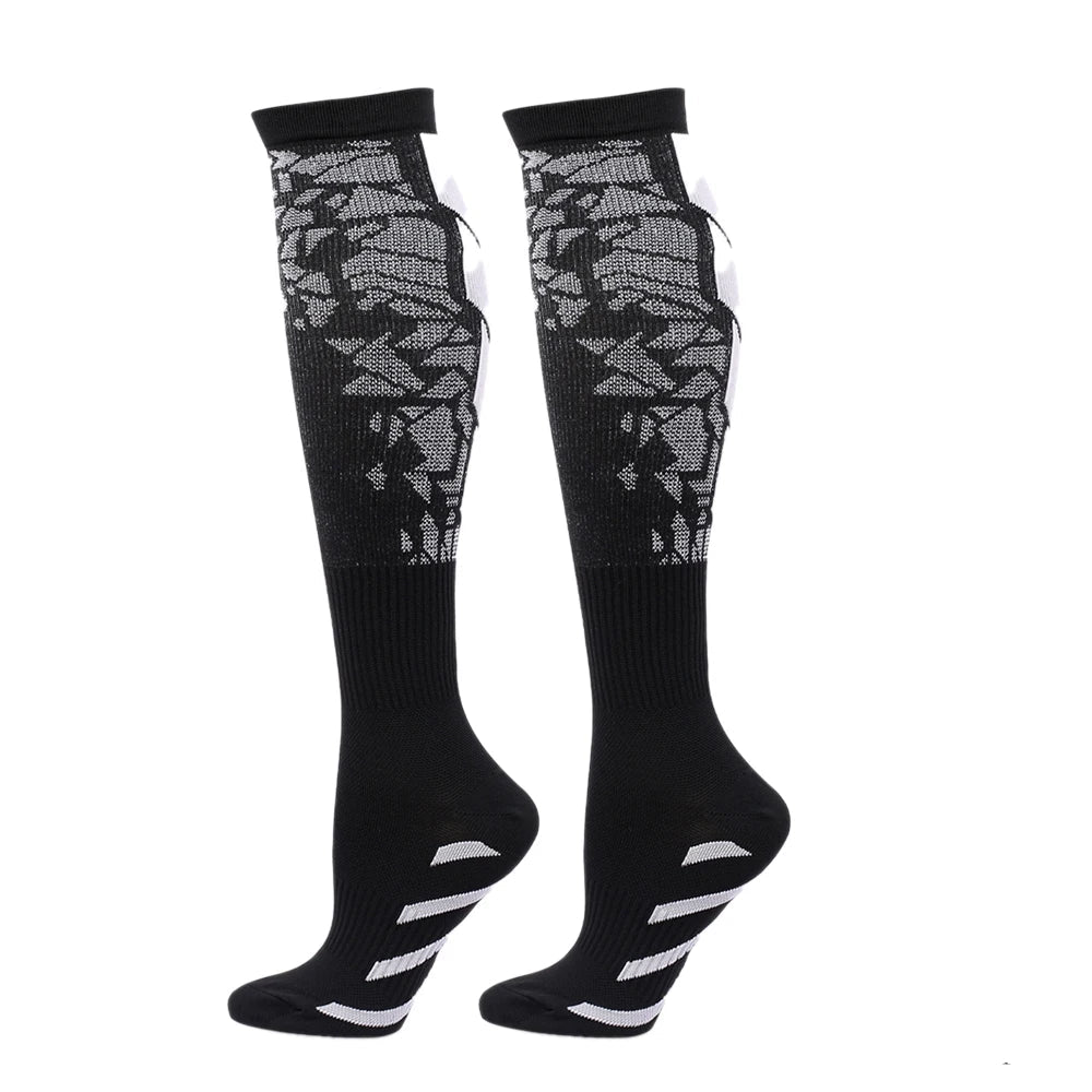 1 Pair Sports Compression Socks for Women and Men - Calf Support Socks for Running Nurses Flight Pregnancy Circulation Athletic