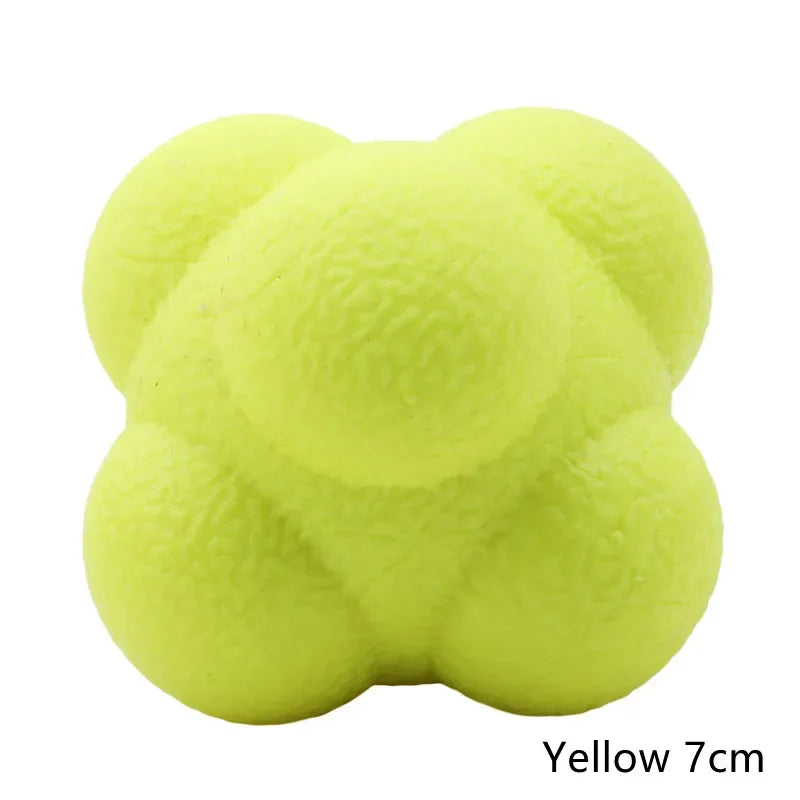 1Pc Hexagonal Reaction Ball Silicone Agility Coordination Reflex Exercise Fitness Training Ball Suitable for Children and Adults