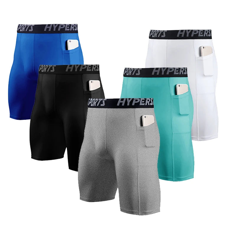 Men Running Short Quick Dry Leggings Mens Compression Tights Gym Fitness Sport Shorts Male Trunks
