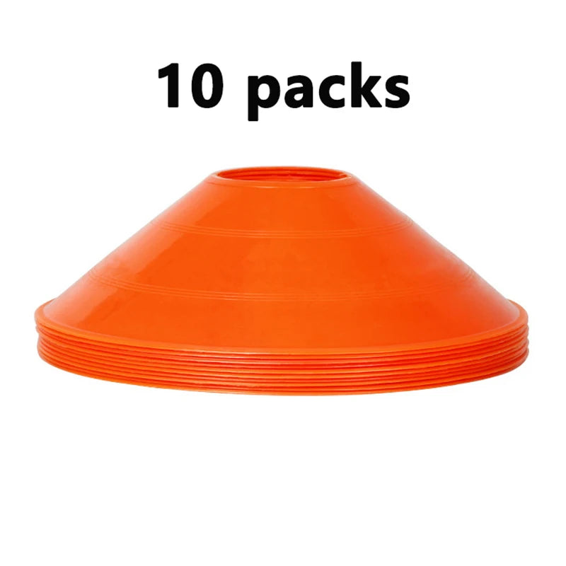10Pcs Cone Set Football Training Equipment for Kid Pro Disc Cones Agility Exercise Obstacles Avoiding Sport Training Accessories
