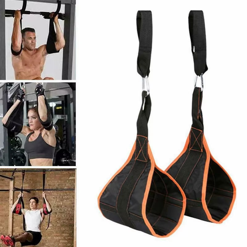 Fitness AB Sling Straps Suspension Rip-Resistant Heavy Duty a Pair for Pull up Bar Hanging Leg Raiser Gym Home Fitness Equipment
