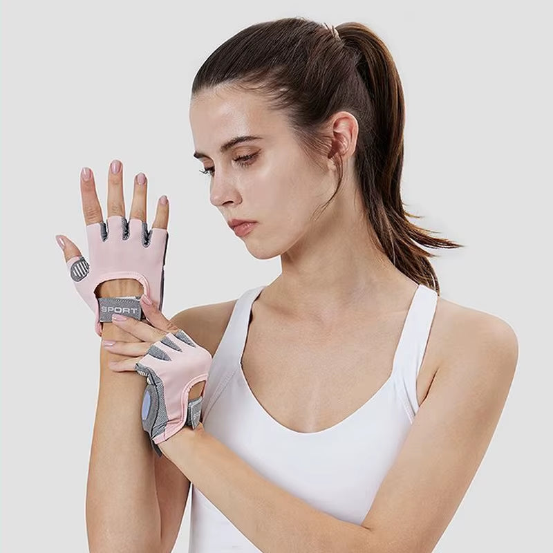 1 Pair Soft Half Fingers Sports Fitness Gloves, Non-Slip and Durable, Suitable for Weightlifting, Strength Training, Fitness