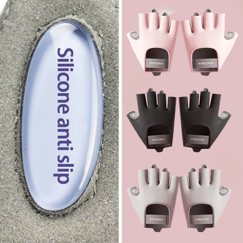 1 Pair Soft Half Fingers Sports Fitness Gloves, Non-Slip and Durable, Suitable for Weightlifting, Strength Training, Fitness