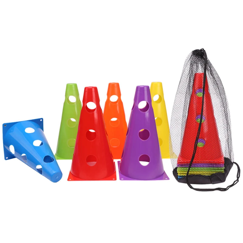 12PCS 18PCS 24PCS 30PCS 36PCS Durable Mark Cones Football Agility Training Sport with Hole