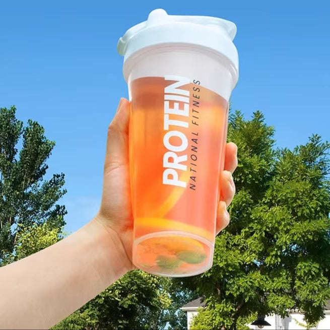 Shaker Bottles Gym Sports Protein Powder Mixing Bottle Outdoor Portable Leak Proof Plastic Cup Drinkware