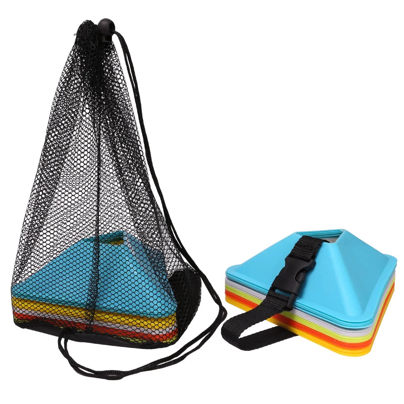 20PCS 40PCS Football Training Disc Triangle Soccer Practice Field Sports Agility Training Cone Portable Equipment for Adult