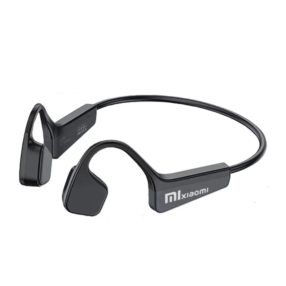 All Ture Bone Conduction Earphones Bluetooth Wireless Headphones Sport Headset with HD Clear Mics for Running Driving
